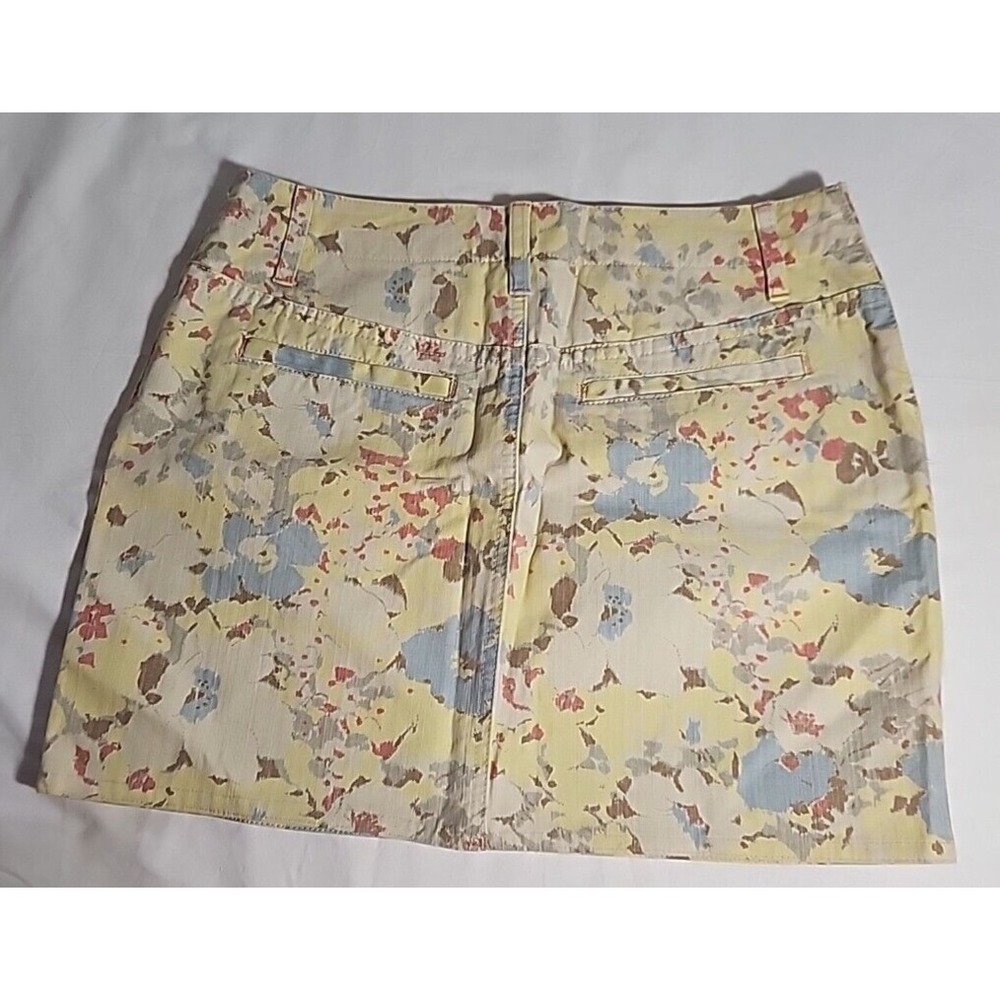Liz Claiborne Hydra Therapy‎ Mini Skirt Denim Floral Print Size 6 NWT - Picture 7 of 8